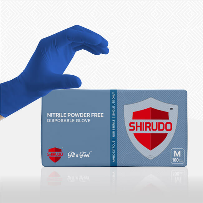 Shirudo Fit n Feel Blue Nitrile